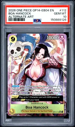 2026 One Piece Op14-Eb04-The Azure Sea's Seven Boa Hancock PSA 10 #112 - Image 1