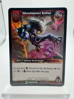 World of Warcraft TCG Throne Foil Hero Ghoulmaster Kalisa - Image 1