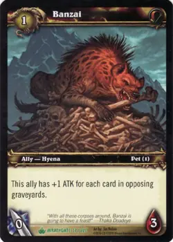 Moderate Play WoW TCG Banzai Wrathgate World of Warcraft - Image 1