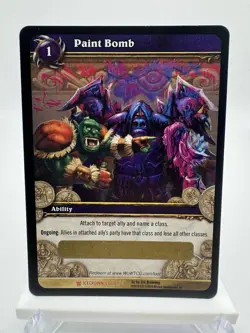World of Warcraft TCG Paint Bomb Unused Loot Card - Image 1