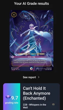 2025 Disney Lorcana Can't Hold It Back Anymore Enchanted Rainbow Foil #228/204 - Image 5