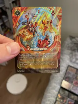 It Means No Worries Enchanted Card 208/204 Reign of Jafar Lorcana TCG - Image 1