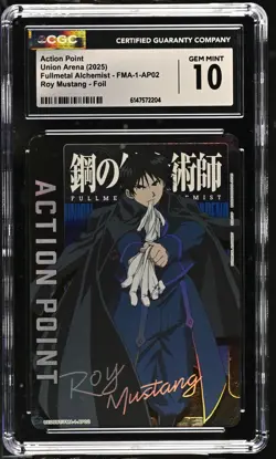 Union Arena GRADED Roy Mustang FMA Action Point Foil 10 CGC ENGLISH - Image 1