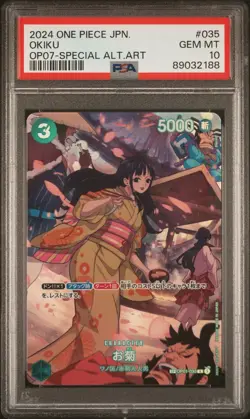 PSA 10 OKIKU OP01-035 R OP07-SP ALT ART ONE PIECE CARD JAPANESE - Image 1