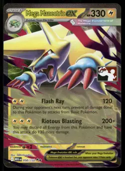 Mega Manectric ex 050/132 Holo Double Rare Prize Pack Series Cards Pokemon NM - Image 1