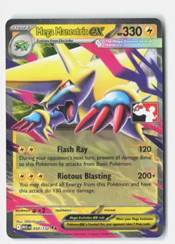 Mega Manectric ex - Double Rare Holo Prize Pack Series Cards 050/132 NM - Image 1