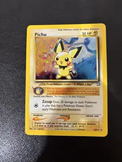 Pokemon Neo Genesis Pichu Holo Rare Card 12/111 NM Condition - Image 1