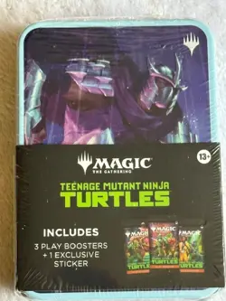 Magic The Gathering Teenage Mutant Ninja Turtles Card Tin 3 Boosters Shredder - Image 2
