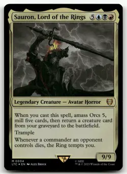Sauron, Lord of the Rings #4 (Foil) (NM) Lord of the Rings LTC Magic MTG - Image 1