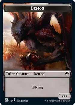 4x Demon Token, Starter Commander Tokens, MTG, 4 pack, Magic - Image 1
