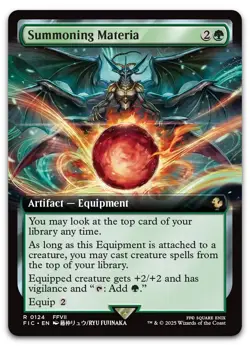 Summoning Materia (Extended Art) #124 (NM) Final Fantasy FIC Magic MTG - Image 1