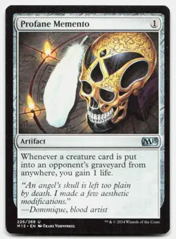 Profane Memento 226 Uncommon Magic 2015 (M15) Magic: The Gathering LP - Image 1