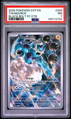 Thundurus 209/086 Black Bolt Pokemon Center Elite Trainer Box Pokemon PSA 7 - Image 1