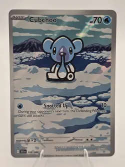 POKEMON CUBCHOO 109/086 BLACK BOLT ILLUSTRATION RARE - Image 3
