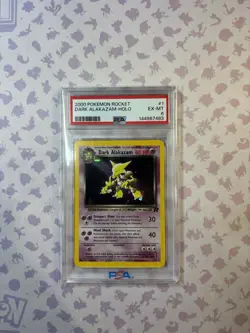 PSA 6 Dark Alakazam Holo 1/82 Team Rocket 2000 English -New Cert- - Image 2