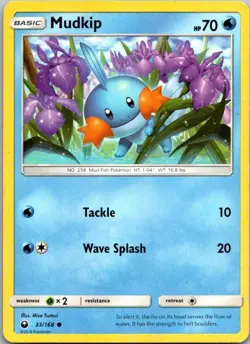 Mudkip 33/168 Common Celestial Storm Pokemon Moderately Played - Image 1