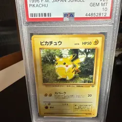 PSA 10 PIKACHU #25 JUNGLE 1996 JAPANESE POKEMON Graded Vintage - Image 3