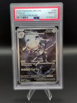 Steelix Illustration Rare 2025 Pokemon MEG #150/132 ⭐ PSA 10 - Image 1