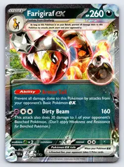 Farigiraf ex 108/162 Double Rare Temporal Forces Pokemon Near Mint - Image 1