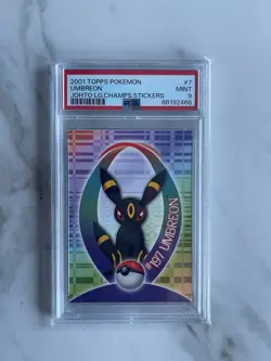 PSA 9 MINT Umbreon 7 Of 37 Pokemon Topps Johto Champions Rare Sticker - Image 1