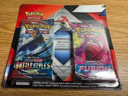 Lot 4x Pokemon 2-Pack Blisters: Fusion Strike & Battle Styles w/ Collector's Pin - Image 4