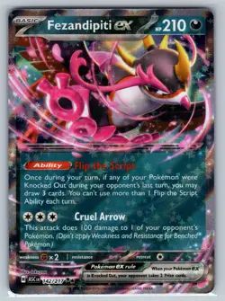 Fezandipiti ex 142/217 Double Rare Ascended Heroes Pokemon Holo Near Mint - Image 1