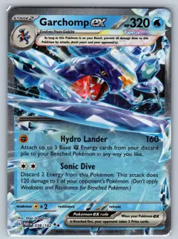 Garchomp ex 038/182 Double Rare Paradox Rift Pokemon Holo Near Mint - Image 1