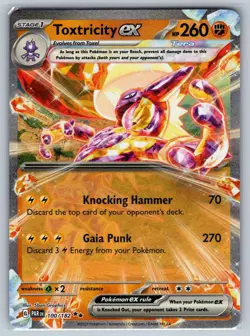 Toxtricity ex 100/182 Double Rare Paradox Rift Pokemon Holo Near Mint - Image 1