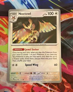 Noctowl 078/131: Prismatic Evolutions Poke Ball Pattern Holo Rare. NM Pokemon - Image 1