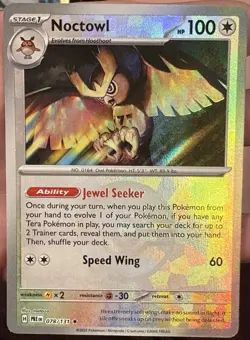 Noctowl 078/131: Prismatic Evolutions Poke Ball Pattern Holo Rare. NM Pokemon - Image 3