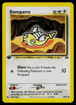 DUNSPARCE 54/75 COMMON NEO DISCOVERY POKEMON 1ST EDITION LP - Image 1