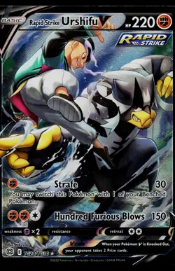 RAPID STRIKE URSHIFU V TG20/TG30 HOLO BRILLIANT STARS TRAINER GALLERY POKEMON NM - Image 1