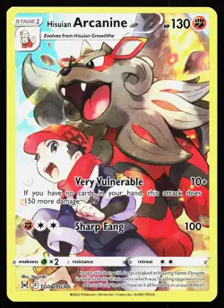 HISUIAN ARCANINE TG08/TG30 HOLO LOST ORIGIN TRAINER GALLERY POKEMON NM - Image 1