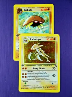 📈HOLOGRAPHIC 1ST EDITION KABUTOPS🌀 Holo | 1999 Vintage Pokemon | Fossil 9/62 | - Image 1