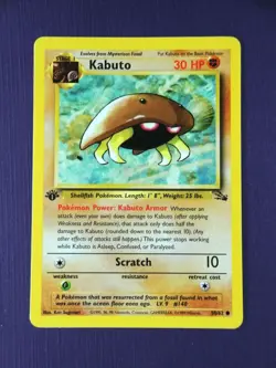 📈HOLOGRAPHIC 1ST EDITION KABUTOPS🌀 Holo | 1999 Vintage Pokemon | Fossil 9/62 | - Image 5