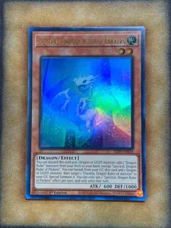 Yugioh Spectral, Dragon Ruler of Flickers ALIN-EN018 Ultra Rare 1st Ed NM - Image 1