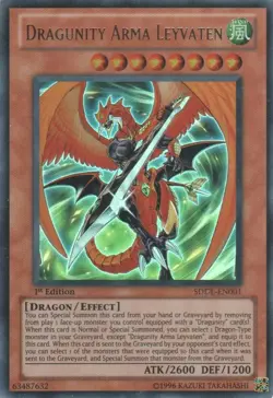 Yugioh! LP Dragunity Arma Leyvaten - SDDL-EN001 - Ultra Rare - 1st Edition Light - Image 1