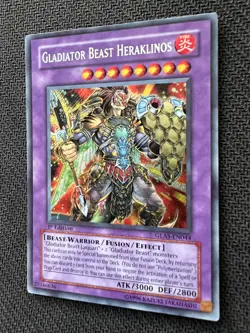 Yugioh Gladiator Beast Heraklino 1st Edition Secret Rare GLAS-EN044 NM - Image 3