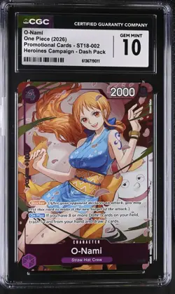 One Piece English O-Nami ST18-002 CGC 10 Promo Heroines Campaign Dash pack - Image 1