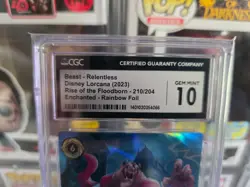 Disney Lorcana Beast Relentless Enchanted 210/204 CGC 10 Gem Mint Rainbow Foil - Image 3