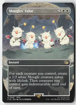 MTG - Moogles' Valor (Borderless) R FINAL FANTASY 326 LP-NM - Image 1