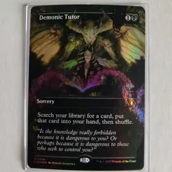 Demonic Tutor - Foil Borderless - NM - Commander Masters CMM - MTG - Image 1