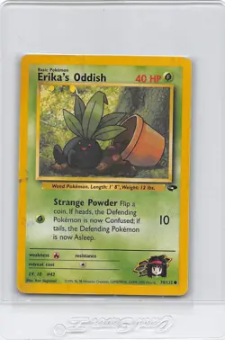 ERIKA’S ODDISH 70/132 - Gym Challenge - VINTAGE WOTC Pokemon CARD - MP - Image 1
