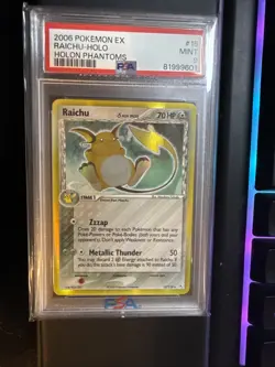 Pokemon TCG Raichu Holo 2006 EX Holon Phantoms 15/110 PSA 9 - Image 1