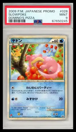 2009 Pokemon Slowpoke Domino's Pizza #028 PSA 9 - Image 1