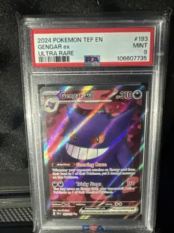 Gengar ex 2024 Pokemon TEF EN ULTRA RARE PSA 9 MINT - Image 1