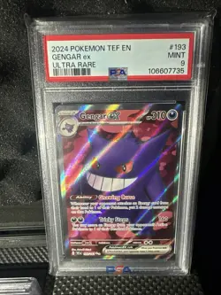 Gengar ex 2024 Pokemon TEF EN ULTRA RARE PSA 9 MINT - Image 2