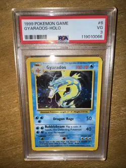 Pokemon Gyarados 006/102 Base Set Holo Classic 1999 PSA 3 VG! - Image 1