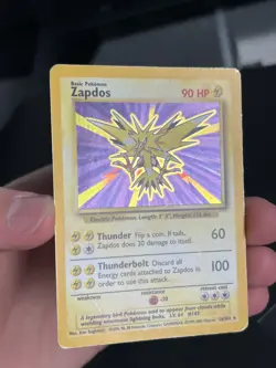 Pokemon Zapdos 16/102 Holo UK 4th Print 1999-2000 Base Set - Image 3