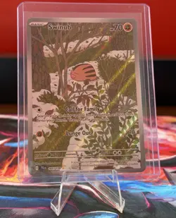 The Pokemon Company Swinub Illustration Rare Full Art Holo 165/159 Sv09 EN - Image 1